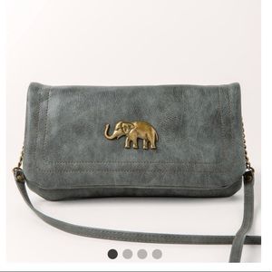 Francesca’s Elephant Emblem Crossbody Bag (Olive)